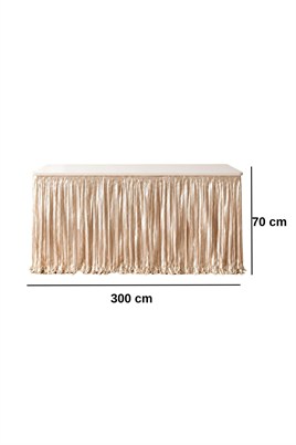 Metalize Masa Eteği Bej 70x300 cm