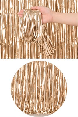 Metalize Masa Eteği Bej 70x300 cm