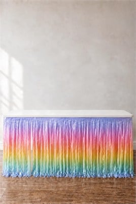 Metalize Masa Eteği Gökkuşağı 70x300 cm