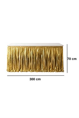 Metalize Masa Eteği Gold 70x300 cm
