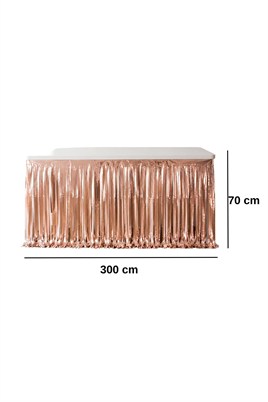 Metalize Masa Eteği Rose Gold 70x300 cm