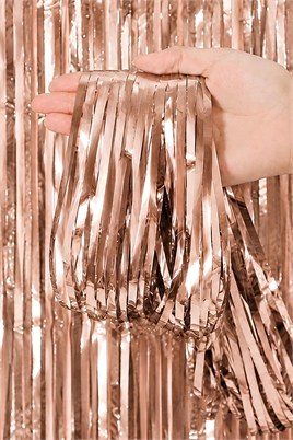 Metalize Masa Eteği Rose Gold 70x300 cm