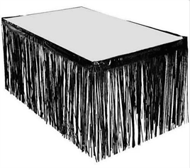 Metalize Masa Eteği Siyah 70x300 cm