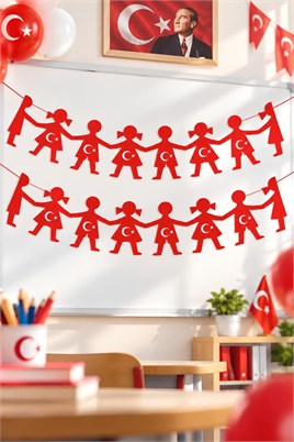 Milli Bayramlar El Ele Çocuklar Banner 2’li Set 67x12 cm 
