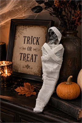 Mumya Kuru İskelet Dekor 43 Cm Halloween Cadılar Bayramı Parti Malzemesi