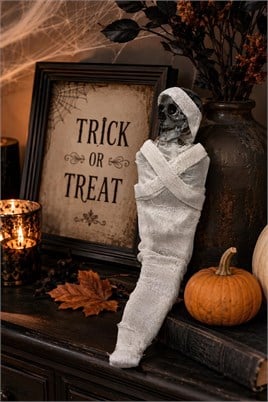 Mumya Kuru İskelet Dekor 43 Cm Halloween Cadılar Bayramı Parti Malzemesi