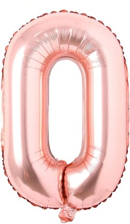 O Harf Rose Gold Folyo Balon16 İnç 36 cm