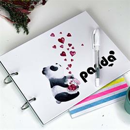 Panda Tasarımlı Fotoğraf Albümü Anı Defteri, Kendin Yap DIY
