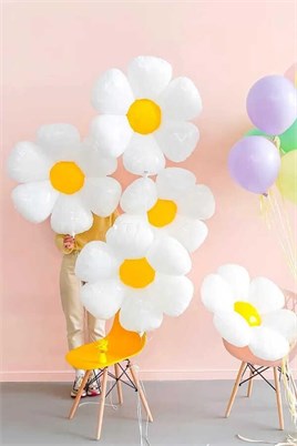 Papatya Folyo Balon 71 cm Parti Kutlama Seti