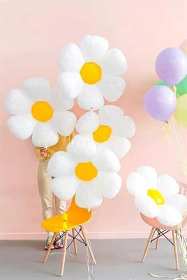 Papatya Folyo Balon 71 cm Parti Kutlama Seti