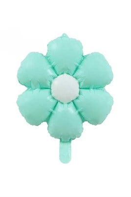 Papatya Folyo Balon 77x66 cm Makaron Su Yeşili Parti Kutlama Seti