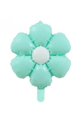 Papatya Folyo Balon 77x66 cm Makaron Su Yeşili Parti Kutlama Seti