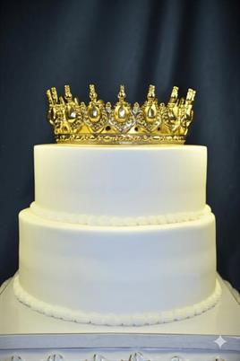 Pasta Üstü Tacı Mika Doğum Günü Taç Gold