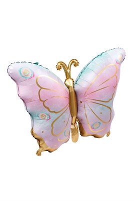 Pembe Gold Kelebek Folyo Balon 