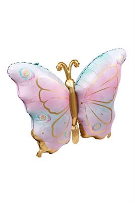 Pembe Gold Kelebek Folyo Balon 