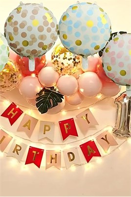 Pembe Gold Puantiyeli Yuvarlak Folyo Balon 45 Cm 