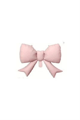 Pembe Kurdele Fiyonk Folyo Balon 55x42.5 cm