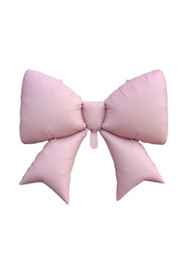 Pembe Kurdele Fiyonk Folyo Balon 98x75 cm