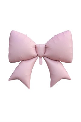 Pembe Kurdele Fiyonk Folyo Balon 98x75 cm