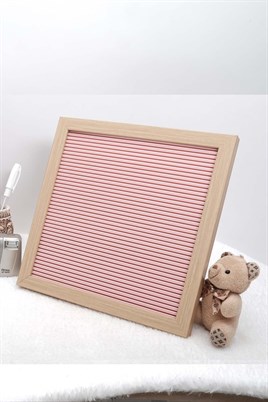 Pembe Yazı Panosu Mesaj Tahtası, Beyaz Harf Seti