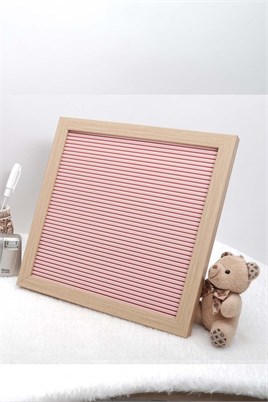 Pembe Yazı Panosu Mesaj Tahtası, Beyaz Harf Seti