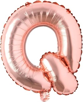 Q Harf Rose Gold Folyo Balon16 İnç 36 cm