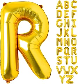 R Harf Gold Folyo Balon16 İnç 36 cm