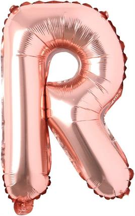 R Harf Rose Gold Folyo Balon16 İnç 36 cm