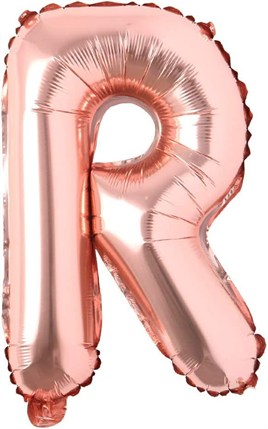 R Harf Rose Gold Folyo Balon16 İnç 36 cm