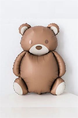 Retro Büyük Kahverengi Ayı Folyo Balon Teddy Bear 89-72 Cm