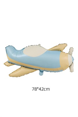 Retro Uçak Folyo Balon 78 - 42 Cm