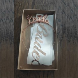 Rose Gold Bride To Be Taç  Ve Kuşak Set Model 2
