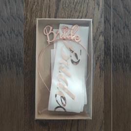 Rose Gold Bride To Be Taç  Ve Kuşak Set Model 2