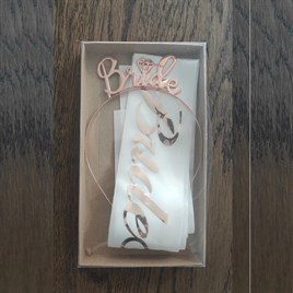 Rose Gold Bride To Be Taç  Ve Kuşak Set Model 2