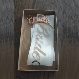 Rose Gold Bride To Be Taç  Ve Kuşak Set Model 2
