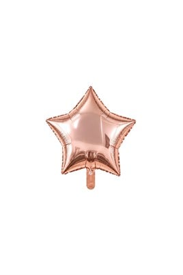 Rose Gold Yıldız Folyo Balon 45 cm - Bebek Çocuk Parti Kutlama