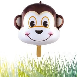 Safari Kafa Maymun Folyo Balon 55 cm - 22 inç