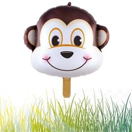 Safari Kafa Maymun Folyo Balon 55 cm - 22 inç