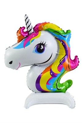 Safari Unicorn Figür Ayaklı Folyo Balon 48*50 Cm