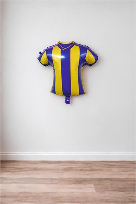 Sarı Lacivert  Forma Folyo Balon – 59.5x56 cm