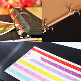 Sinema Klaket Tasarımlı Fotoğraf Albümü Anı Defteri, Beyaz Kalem ve Yapıştırıcı Hediyeli, Kendin Yap DIY
