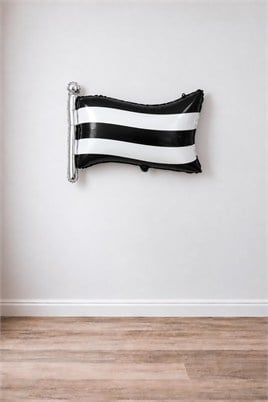Siyah Beyaz Bayrak Folyo Balon 50x71 cm – Parti & Kutlama Balonu