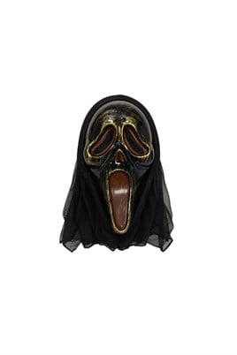 Siyah Gold Çığlık Korku Maskesi – Halloween Cadılar Bayramı Kostüm Yüz Maskesi