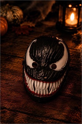 Siyah Uzaylı Canavar Maskesi – Halloween Cadılar Bayramı Tam Yüz Kostüm Maskesi