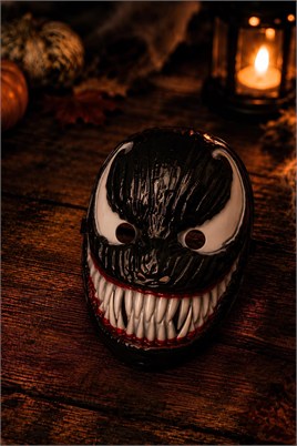 Siyah Uzaylı Canavar Maskesi – Halloween Cadılar Bayramı Tam Yüz Kostüm Maskesi