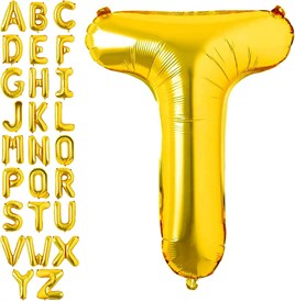 T Harf Gold Folyo Balon16 İnç 36 cm