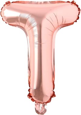 T Harf Rose Gold Folyo Balon16 İnç 36 cm