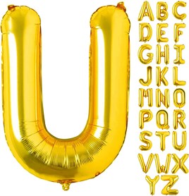 U Harf Gold Folyo Balon16 İnç 36 cm