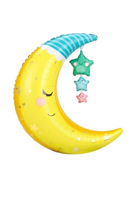 Uyuyan Ay Folyo Balon 77 Cm