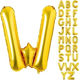 W Harf Gold Folyo Balon16 İnç 36 cm